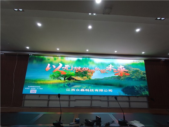 吉安市新干县金川镇商贸中心京东方室内P1.86已安装调试培训完成 (3)